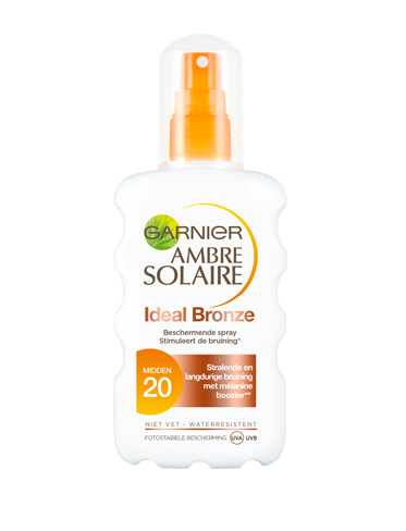 Verpakking Ambre Solaire Ideal Bronze Spray SPF20